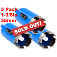 3pack 35mm Diamond Drill Hole Saw Cutter Stone Ceramic Tile Concrete